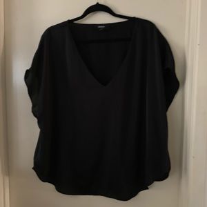 Dolman sleeve satin blouse